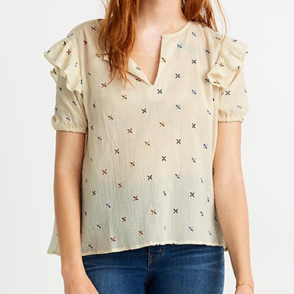 Madewell Embroidered Gazebo Top Size Small